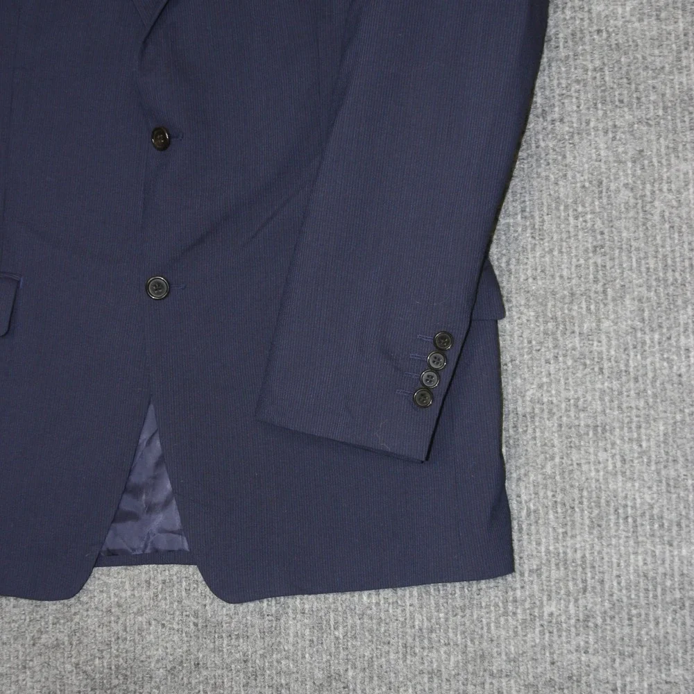 Ralph Ralph Lauren Blazer Mens 42R Navy Wool‎ Pinstripe Made for Dillards